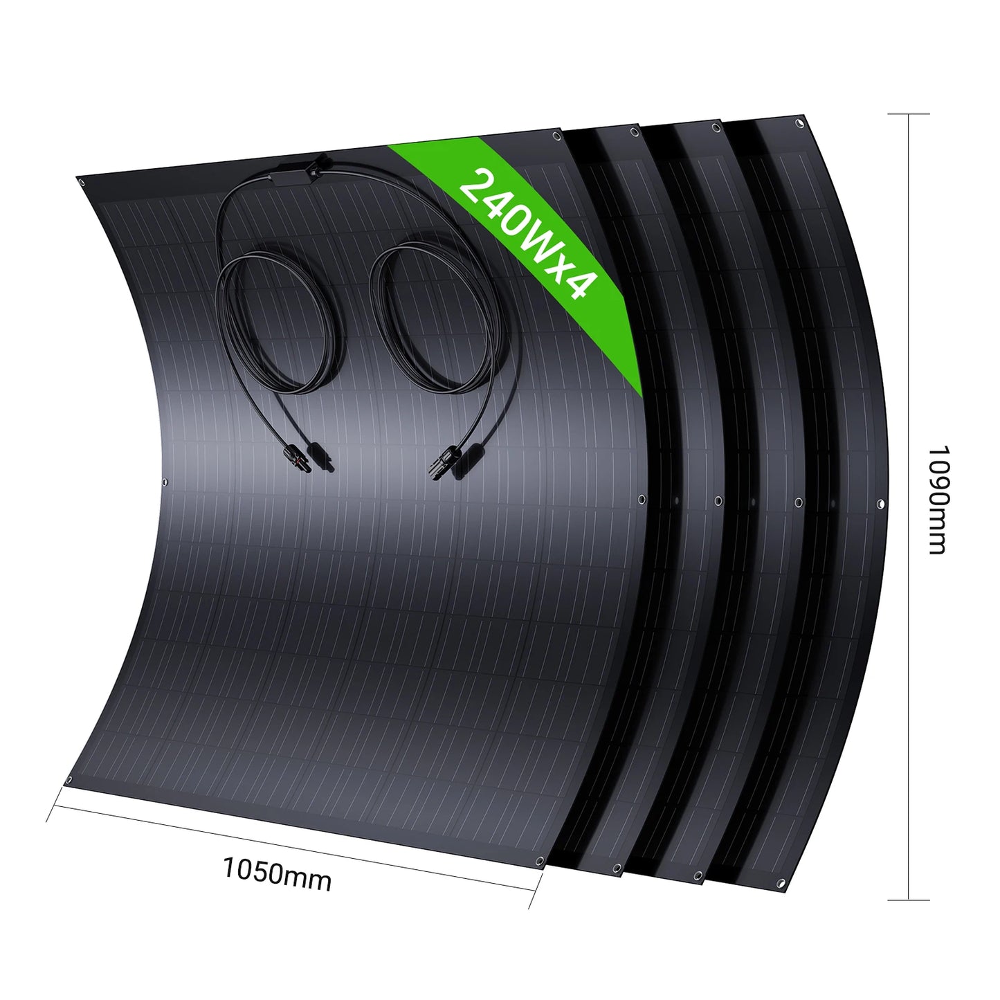 Flexibel Zonnepaneel – Draagbaar Zonnepaneel – Opvouwbaar Zonnepaneel – Mobiel Zonnepaneel – 240W Vermogen – 2 Mm Dun Ontwerp