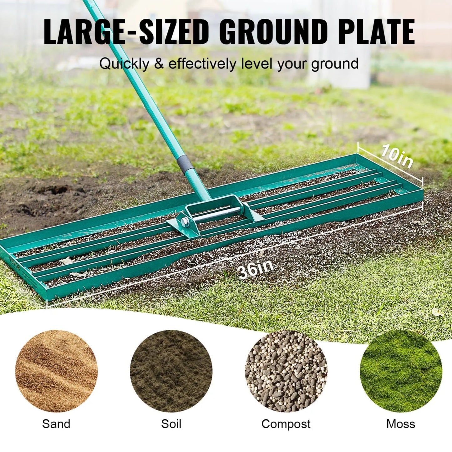 Gazon Squeegee – Gazonrakel & Nivelleringshark 3,7kg – Gazon Leveller 914x254mm – Harkrakel voor Tuin Egalisatie & Lawn Leveling