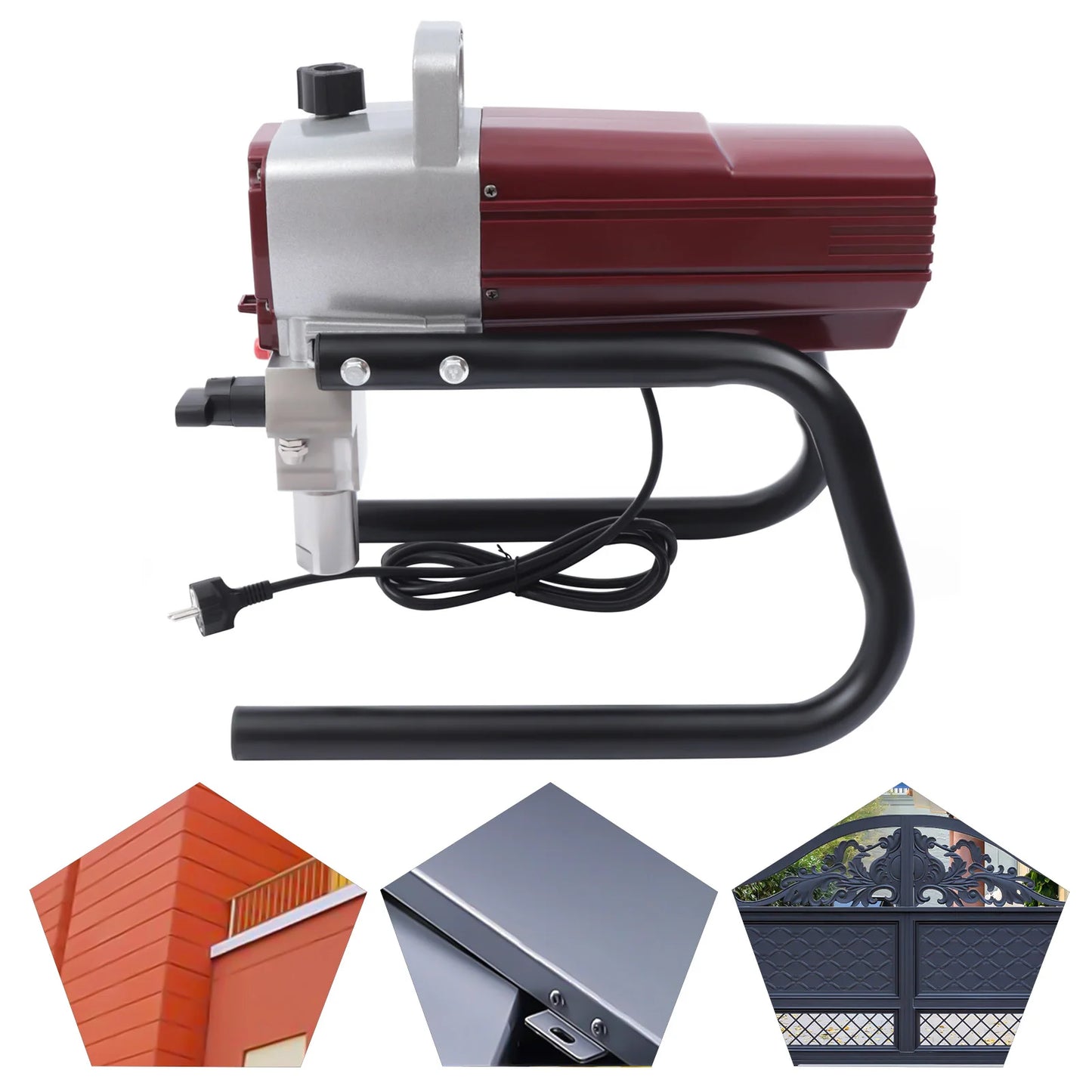Airless Verfspuit – Schilderspuit – Verfsproeier – Verfpistool – 1800W Motor – 10 Meter Slang