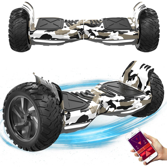 Hoverboard – Offroad Hoverboard – All Terrain Hoverboard – Elektrisch Skateboard – 8.5 Inch Band – Waterbestendig IP54 – Dubbele Motor 15 Km/u - QUORE