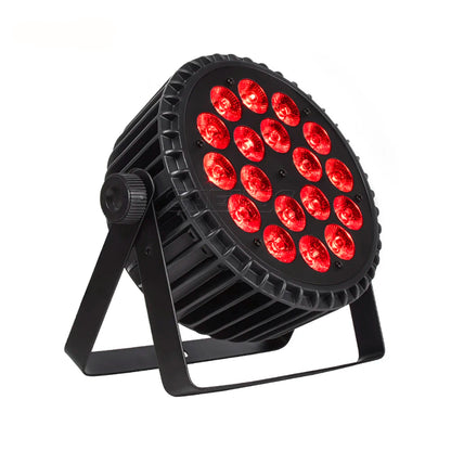 LED Par Verlichting – LED Spot – LED Lamp – Podiumverlichting – DJ Licht – 4 Stuks 18x18W RGBWA+UV – Dimbaar met DMX512 Controle – Compact Aluminium Design - QUORE
