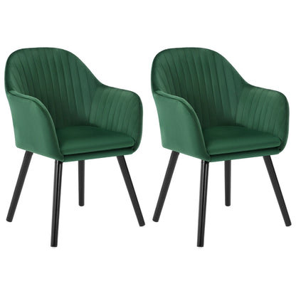 Draaibare Eetkamerstoelen – Keukenstoelen – Stoelen Met Armleuningen – Comfortabele Stoelen – Fluwelen Stoelen Blauw – 360° Draaibaar – Stevige Metalen Poten