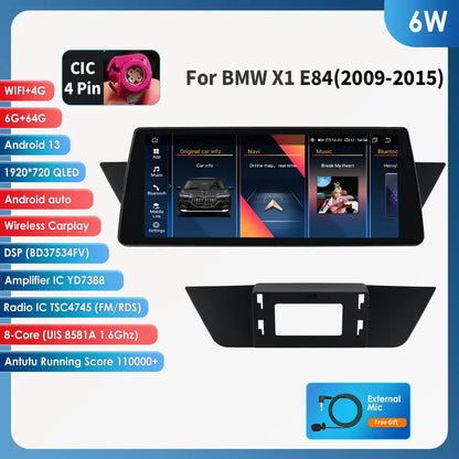 10,25" Android 13 Autoradio – Multimedia Systeem – Navigatiesysteem – Touchscreen Radio – CarPlay Android Auto – 6 GB RAM 64 GB Opslag – HD Display 1920x720