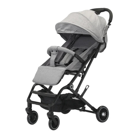 kinderwagen - Jogging buggy - Runner - Lichtgewicht kinderwagen - Baby kinderwagen - Kinderwagen - 0-60 maanden - Reizen - Opvouwbaar met één klik - Lichtgewicht - Verstelbare rugleuning - 4 zwenkwielen - Met schokdempers - Grijs