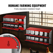 Nestkast - Nestkast voor kippen - Metalen Nestkast - Nestkast Groot - 30-40 inch - Stabiel & Corrosiebestendig - met Schuine Nestkast Bodemgaten