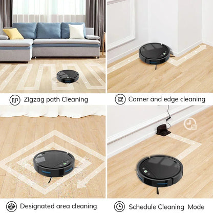 Robotstofzuiger – Robotstofzuiger met dweilfunctie – Robotstofzuiger 3-in-1 – Automatische Stofzuiger – Slimme Robot – 2500Pa Zuigkracht – App- en Spraakbediening