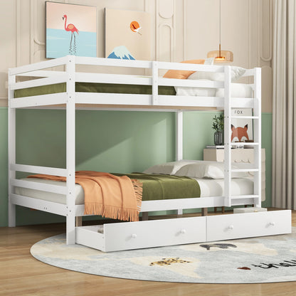 Hoogslaper Kinderbed – Halfhoogslaper – Stapelbed – Tienerbed – Kinderbed 90x200 cm – Met LED-verlichting – Inclusief Bureau en Opberglade – Speelse Raamvormen – Zonder Matras