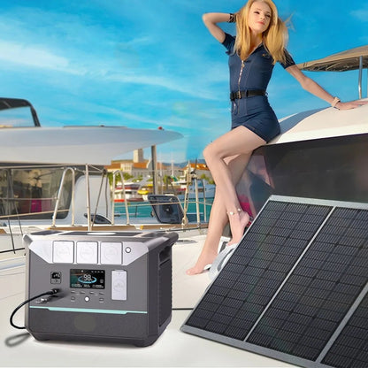 Mobiele Power Station – Draagbare Energiecentrale – Noodstroom – Zonne-Accu – Stroomvoorziening – 1382Wh Capaciteit – Snelle Oplaadfunctie