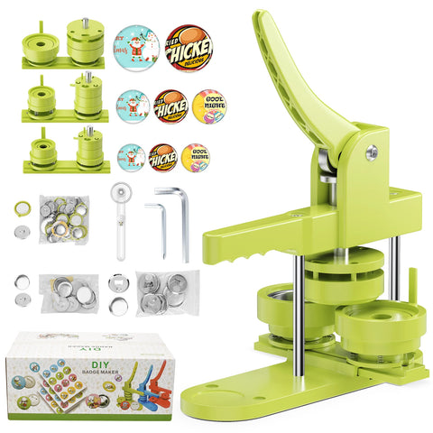 Button Maker Machine - Button Machine - Button Badge Maker - Badge Pin Maker - Manual Machine - 25Mm, 32Mm, 58Mm - Purple