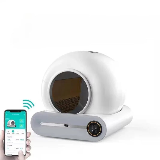 Automatische Kattenbak – Slimme Kattenbak – Zelfreinigende Kattenbak – App-Control – 65 Liter Capaciteit – Geurfiltering - QUORE