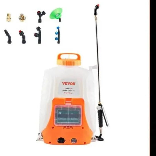 Vevor - Drukspuit - Drukspuit Batterij - Drukspuiten - 0-90 PSI Verstelbare Drukspuit met 8 Spuitkoppen en 2 Tangen - Rugzak Type