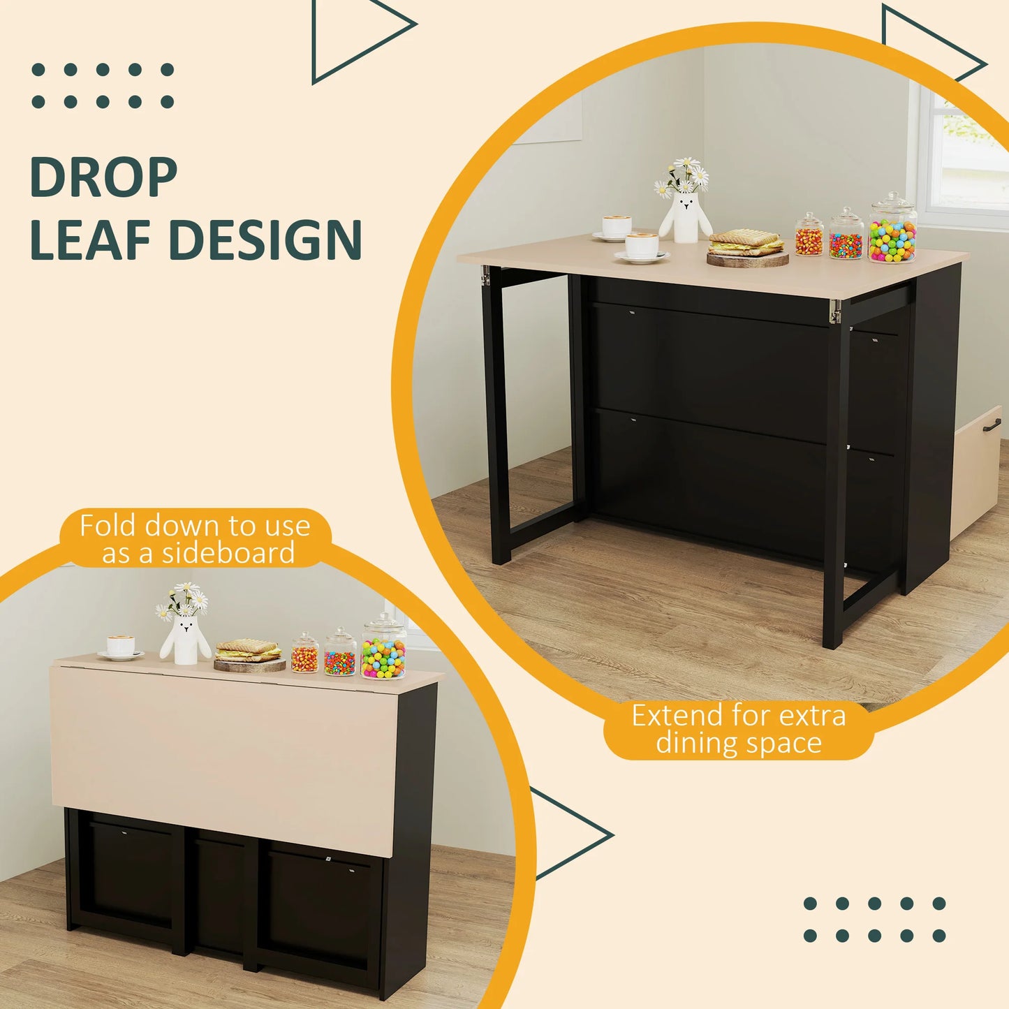 Barset – Barkrukken – Inklapbare Tafel – Bistroset – Compact Design – Ruimtebesparend – Stevig En Duurzaam