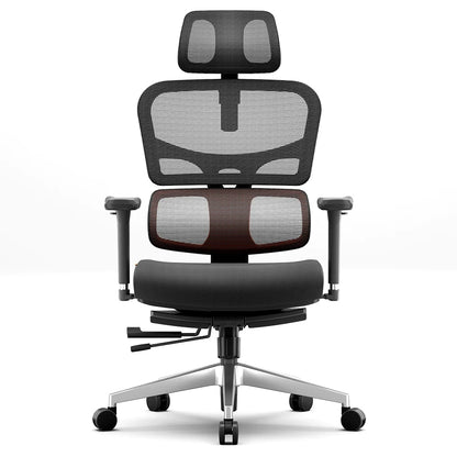Ergonomische Bureaustoel – Gamingstoel - Comfortabele Stoel – Kantoorstoel – Thuiswerkstoel – Instelbare Rugleuning – Ademend Mesh – Uitschuifbare Voetensteun