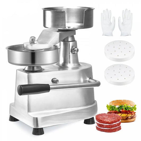 Professionele Hamburgerpers - Commerciële Hamburger Pers - Hamburger Maker - Manual Ronde Vlees - Keuken Machine - RVS - 5 Inch