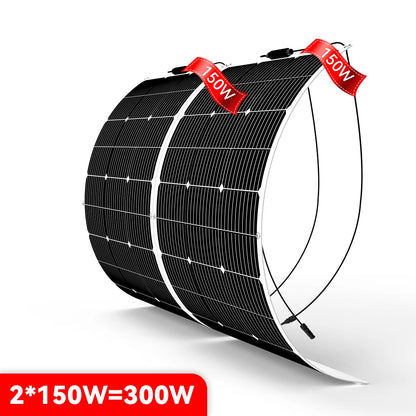 Monokristallijn Zonnepaneel – Zonnecel – Flexibel Paneel – Zonne-energie – Waterdicht IP68 – 150W Hoog Vermogen – Lichtgewicht 1,9 Kg