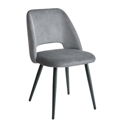 Set of 2/4/6 Stylish Corduroy Dining Chair - Soft Fabric Seat, Ergonomic Design, Suitable for Family Dining Space