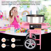 Commerciële Suikerspinmachine Retro - Professioneel - Suikerspinmakers - Met kar - Snoep - Kinderfeestje - Suikerspin Suiker - Cotton Candy - QUORE