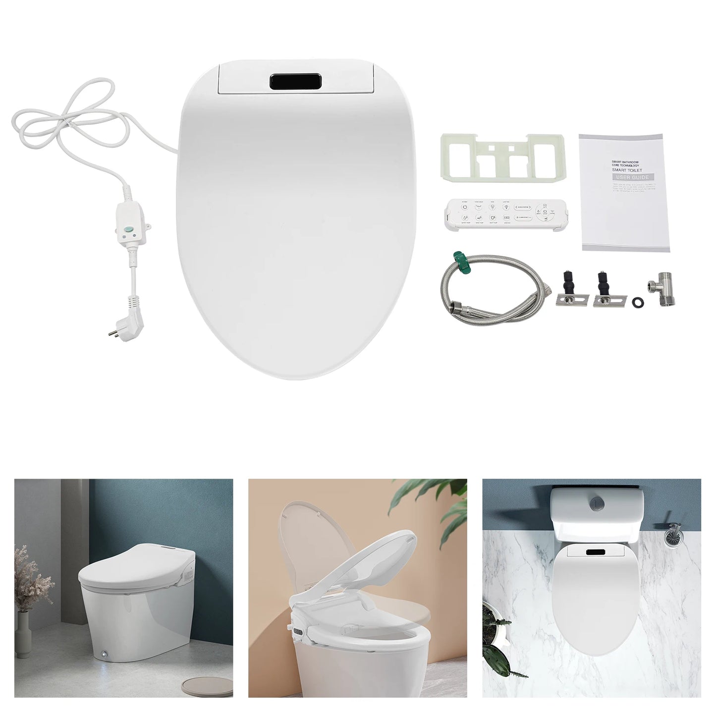 Elektrische Bidet Toiletzitting – Bidet Bril – Hygiënische Toiletzitting – WC Zitje – Met Temperatuurregeling – Draadloze Afstandsbediening - QUORE