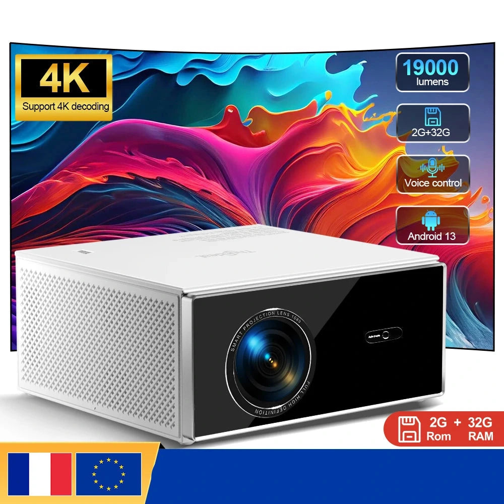 Native 1080p Projector – Full HD Beamer – Smart Projector – Wifi Projector – Draagbare Projector – Android 13 Systeem – 19.000 Lumen Helderheid