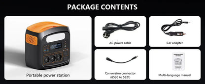 Mobiele Powerstation – Draagbare Energiebron – Noodstroomvoorziening – Back-Up Batterij – 1100 Wh Capaciteit – 1200W Continu Vermogen
