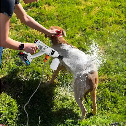 Hogedrukreiniger - Terrasreiniger - Hogedruk - Waterpistool - Draadloze - Elektrische - 100 Bar - 20500RPM - Pressure Washer - Reinigingssnelheid - voor Auto en Tuin - Compatibel met 18V/21V Batterijen - inclusief 2 Accu