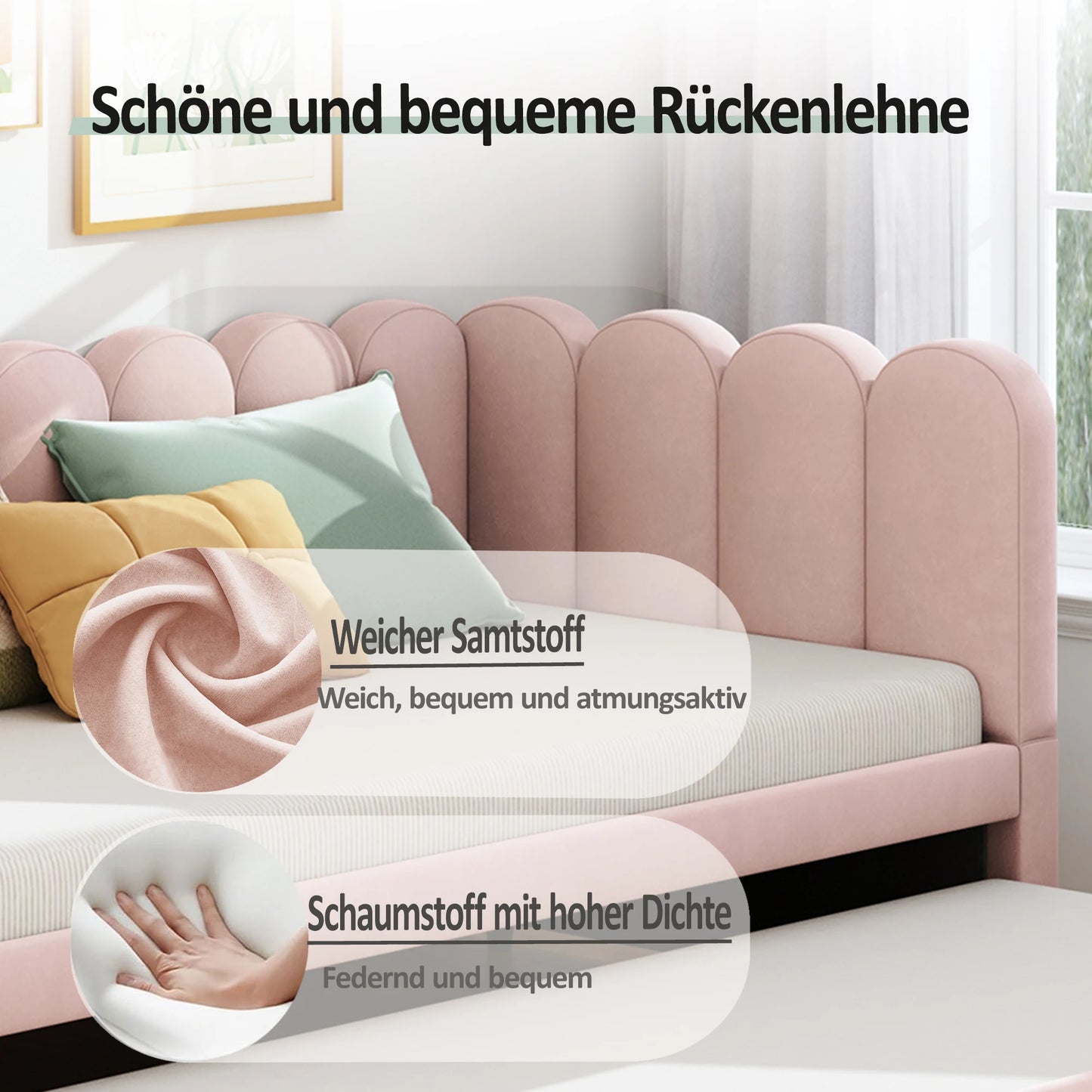 Metalen Eenpersoonsbed – Stalen Bed – IJzeren Bedframe – Kinderbed – Eenpersoonsbed 90x200 cm – Veiligheidshek Met Raampjes – Trap Met Opbergruimte – Zonder Matras