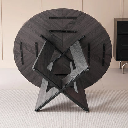 EGOONM Nordic Round Table Solid Wood Dining Table Library Center Medieval Rounded Table Balcony Living Room Home Furniture 120cm