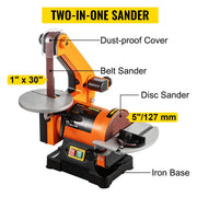 Vevor - Multi Sander - Multi Tool - Disc Belt Sander - 250W - 230V - 50Hz - 3600rpm - Orange