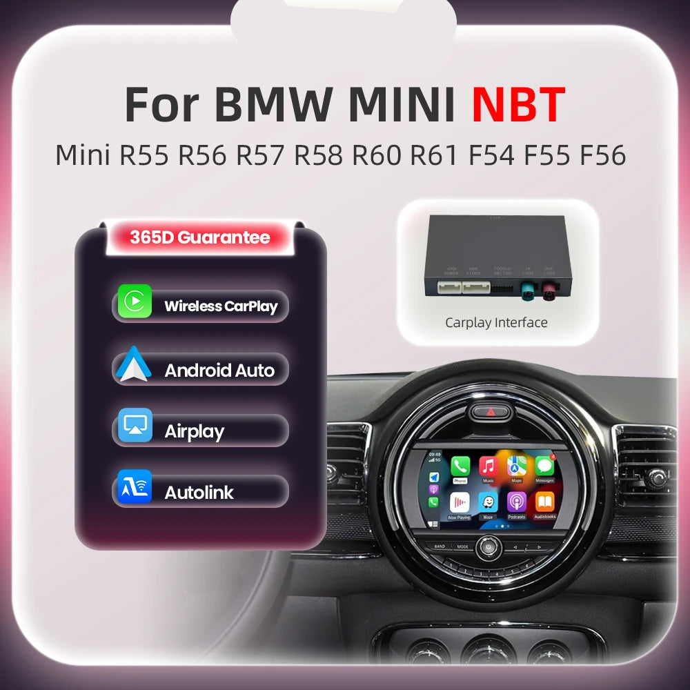 Carplay Module – Carplay Interface – Android Auto Module – Autoradio Upgrade – Draadloze Connectiviteit – Plug & Play Installatie – Compatibel Met Mini NBT System – Veilig En Gebruiksvriendelijk - QUORE