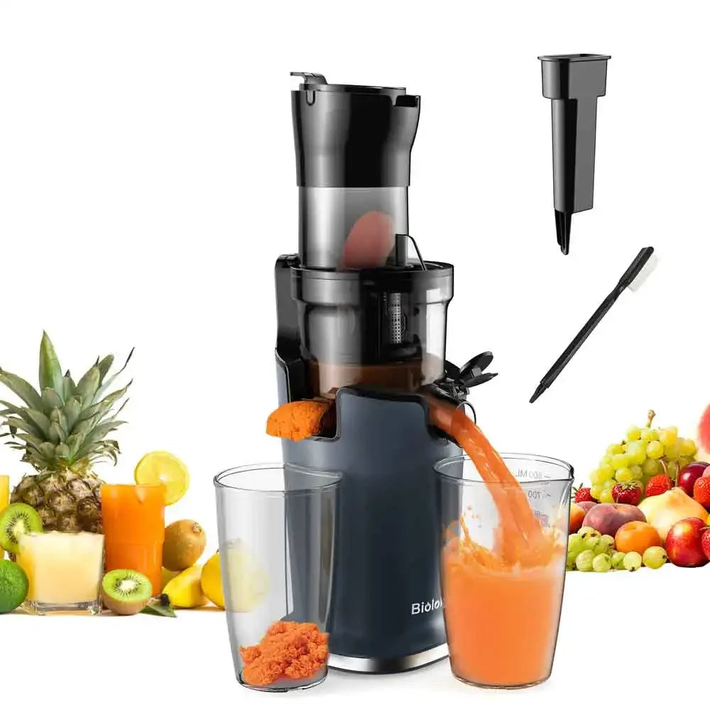 Slowjuicer - Juicer - Juice Maker - Sapcentrifuge - 78mm Voedselinvoer – 200W – 40-65RPM – Voor Hele Vruchten