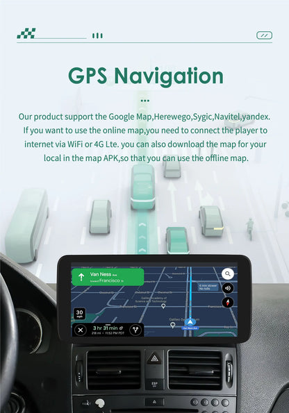 10,25" Autoradio – Multimedia Speler – Navigatiesysteem – CarPlay Radio – Android Auto – Android 13 Besturingssysteem – 6GB RAM & 128GB Opslag