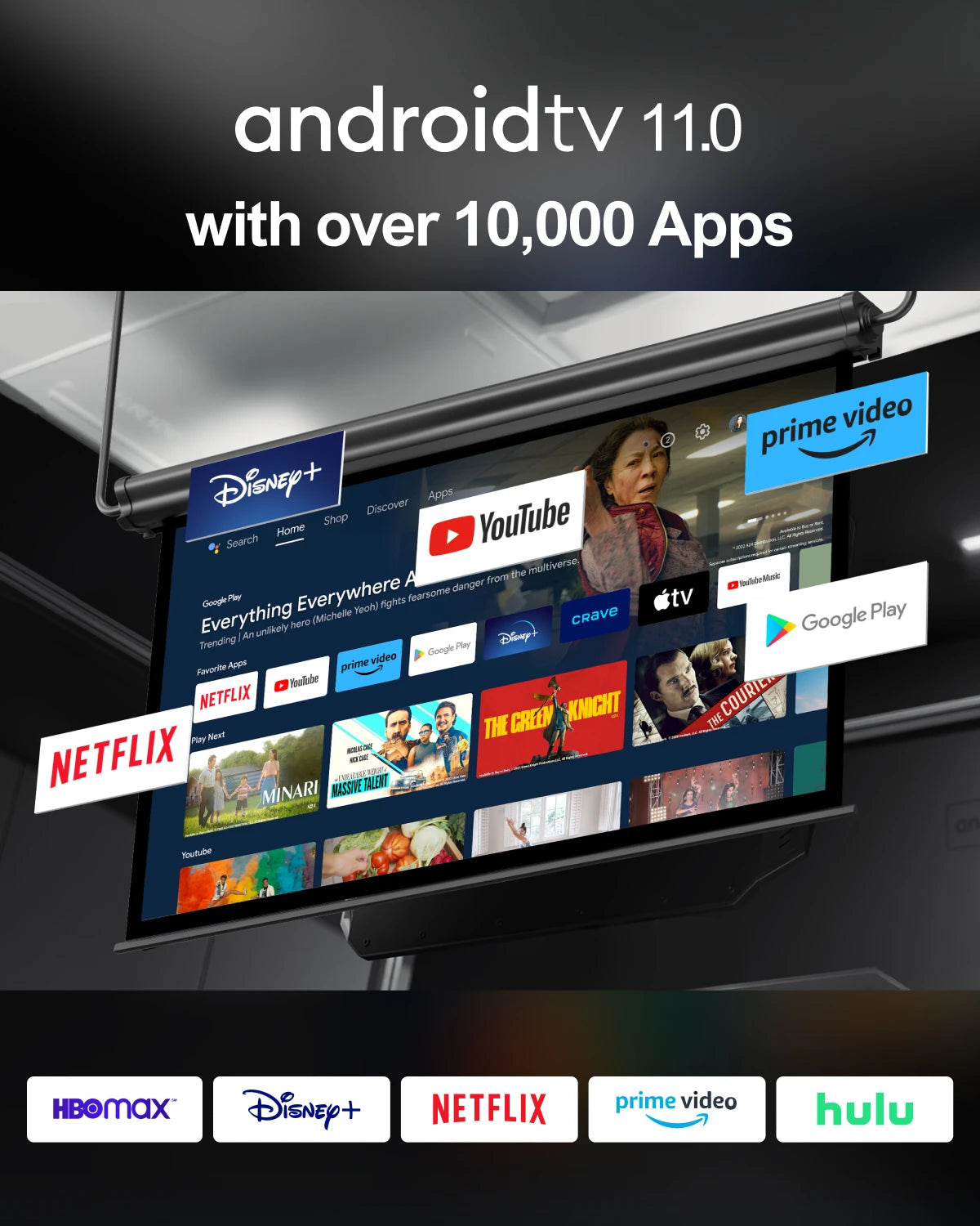 Projector – Beamer – Home Cinema Projector – Full HD Projector – Android Projector – Netflix Certificering – 1000 ANSI Lumen – Dolby Audio 20W Speakers