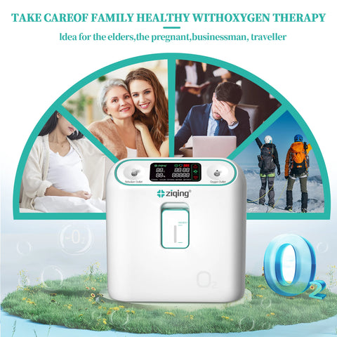 ZY-02 - Zuurstofconcentrator - Oxygen Concentrator - Zuurstof Generator - Pollen - Zuurstof - Draagbaar - Zuurstofpomp - Luchtreiniger - 93%+/-3% - 2L-9L/min - Wit