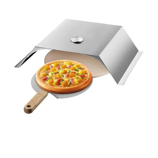 Pizzaoven - Pizzaovens voor buiten - Duurzaam - Pizzaoven voor buiten - Pizza Oven Houtgestookte - 13 Inch Pizzaoven - Pellet Pizza oven - Pizza Oven Tuin - Draagbaar - RVS - Zilve