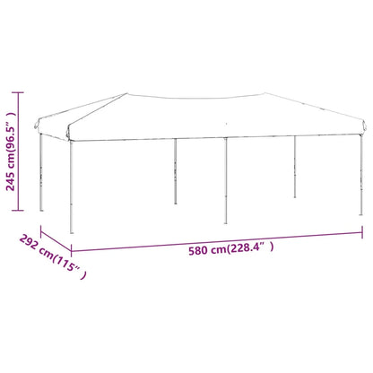 Tuinpaviljoen – Partytent – Draagbare Koepeltent – Opvouwbare Wandtent – Tuinkamer –  UV Bescherming – 210D Oxford Stof – Stalen Frame - 3 x 6 m - Beige