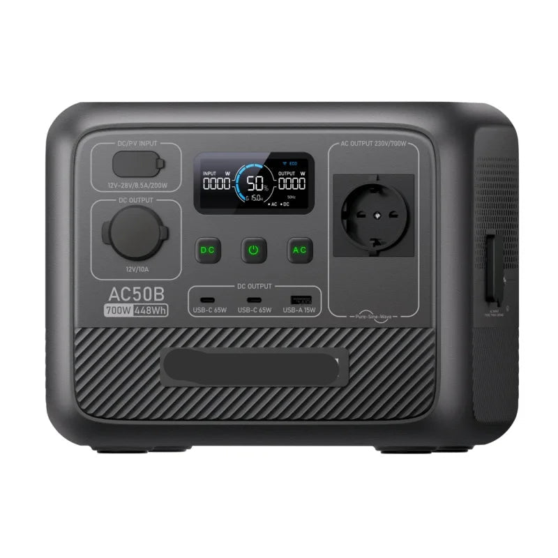Powerstation – Draagbare Accu – Mobiele Stroomvoorziening – Back-up Batterij – 448Wh Capaciteit – 700W Output