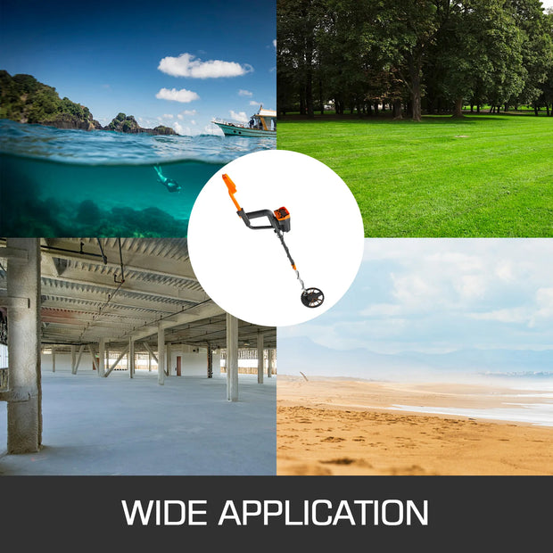 Metaaldetector - Metaalzoekapparaat voor professionals - Hoge nauwkeurigheid - Gevoelig LCD-scherm - Waterdicht - Zwart en oranje