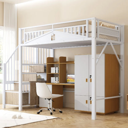 Uitklapbare Eettafel – Uitschuifbare Tafel – Ruimtebesparende Keukentafel – Multifunctionele Eettafel – Tafels met Opbergniveaus – 140×80 cm – Wit MDF Met Drie Opberglades