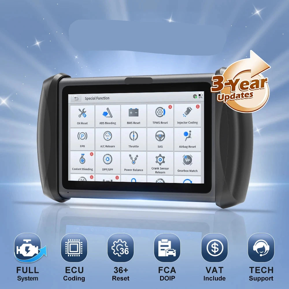 Autodiagnosetool – Diagnoseapparaat – Foutcode Lezer – ECU Scanner – Voertuig Tester – 7 Inch Touchscreen – 36+ Resetfuncties
