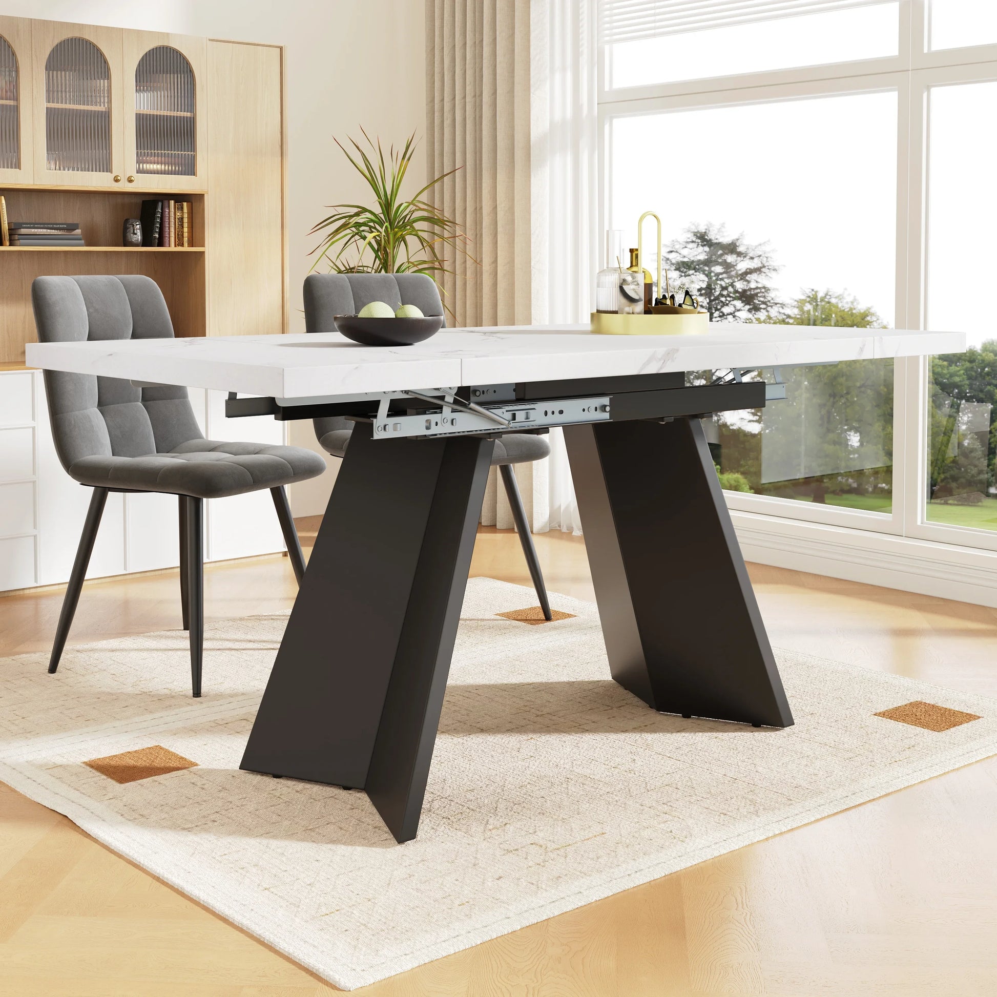 Salontafel – Koffietafel – Woonkamertafel – Opbergtafel – Tafel Met Lades – Hoogglans Zwart – 4 Lades Opbergruimte – MDF Duurzaam 100x50x35 cm - QUORE