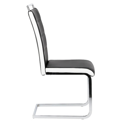 Set of 2 dining room chairs, cantilever kitchen chair, modern chairs, upholstered, dining table chairs, visitor chair - QUORE