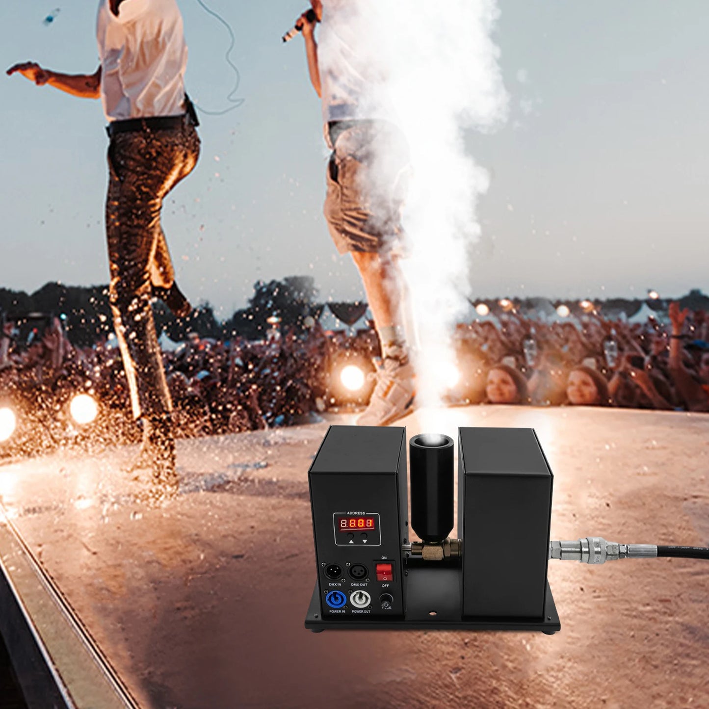CO₂ Luchtkolom Machine – Rookmachine – Effectmachine – Feestmachine – Evenementenspray – 250W Vermogen – Sproeihoogte 8 Meter
