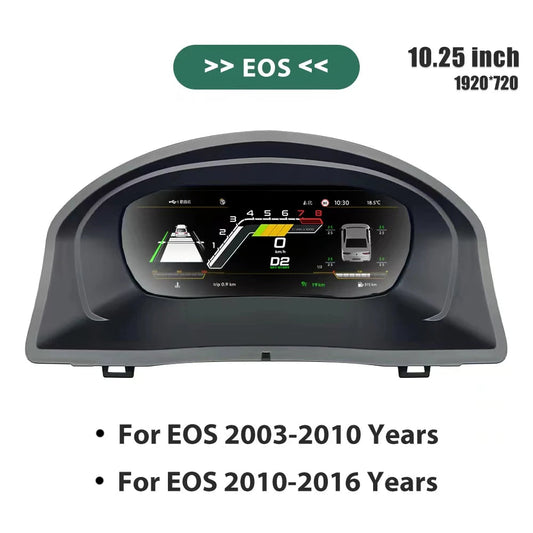 Dashboard – Digitaal Instrumentenpaneel – Auto Cockpit Display – LCD Cluster – Dashboard Vervanger – 10,25 Inch HD-IPS Scherm – Plug & Play Installatie