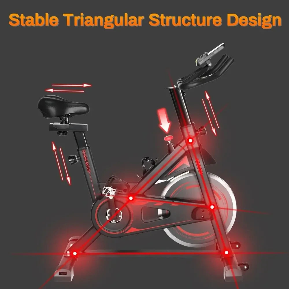 Hometrainer – Spinningfiets – Fitnessfiets – Ergometer – Binnenfiets – Verstelbaar Zadel & Armsteunen – 10 kg Vliegwiel & LCD-Display