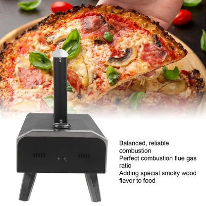 Houtgestookte Pizzaoven – Draagbare Pizza Oven – Pelletoven – Buitenoven – RVS Met Hoogwaardige Isolatie – Tot 400°C