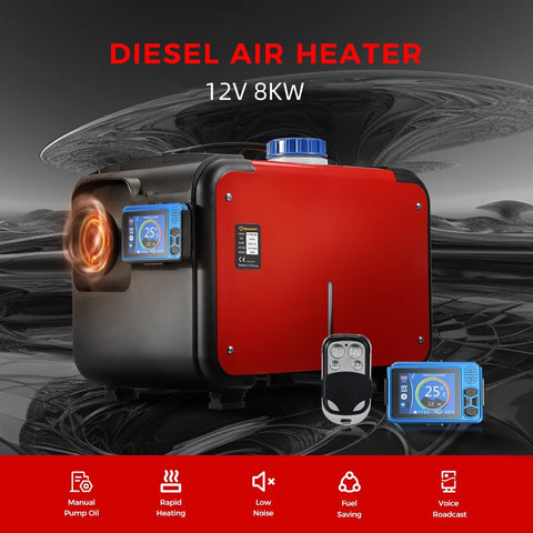 Sunster Universele Verwarmer - Diesel Verwarmer 220V- 8KW 12V- met LCD Afstandsbediening