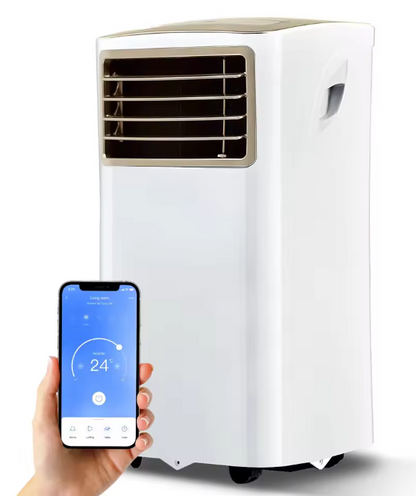 Mobiele Airco - Draagbare Airconditioning - Mini-Airconditioning - voor Koelen - Ventileren - Ontvochtigen - 7000 BTU - 2.0 kW - Kamergrootte tot 68 m³ - 63 dB - App-bediening - Alexa - Google Home - IFTTT - Wit