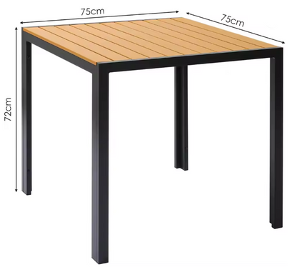 Tuinmeubelset – 3-Delige Tuinset – Patio Dinerset - Tuinmeubel – Balkonset – Terrasmeubilair – Aluminium Frame – 7-Standen Verstelbare Stoelen - Geel