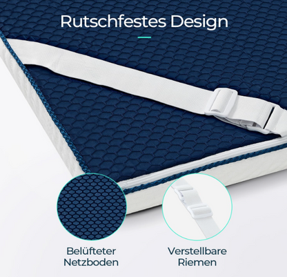Matrastopper – Topmatras – Matrasverbeteraar – Gelmatras – 160 x 200 cm – Gel Memory Foam – Wasbare Ademend Tencel Hoes - QUORE
