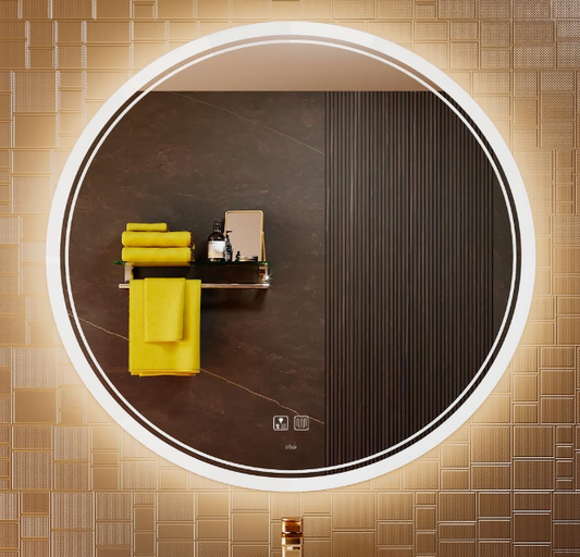 Ronde LED Spiegel – Badkamerspiegel – Make-Up Spiegel – Verlichte Spiegel – Anti-condens Spiegel – 80x80 cm – Dimbare Verlichting – Geheugenfunctie